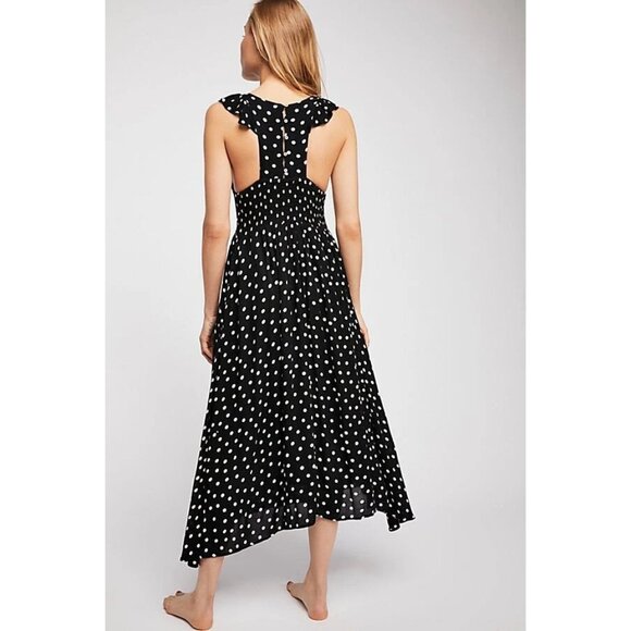 Free People Chambray Butterflies Midi Dress S - Picture 5 of 6